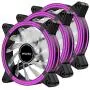 EZDIY-FAB 120mm PWM Purple LED Fan, Dual-Frame LED Case Fan for PC Cases, High Airflow Quiet,CPU Coolers, and Radiators,4-Pin-3-Pack…