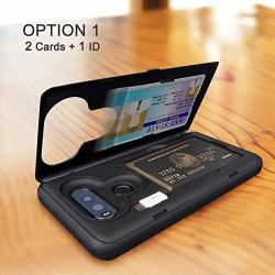 TORU CX PRO Compatible with LG V20 Case - Protective Dual Layer Wallet with Hidden Card Holder + ID Card Slot Hard Cover, Strap & USB Adapter - Metal Slate