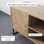 Nathan James Dylan Media Console Cabinet or TV Stand with Doors for Hidden Storage in a Natural Reclaimed Herringbone Wood Pattern and Metal, Oak/Matte Black Nathan James Dylan Media Console Cabinet or TV Stand with Doors for Hidden Storage in a Natural Reclaimed Herringbone Wood Pattern and Metal, Oak/Matte Black