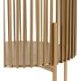 Kate and Laurel Paynter Modern 2-Piece Metal Floor Planter Set with Foldable Stand, Gold