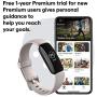 Fitbit Inspire 2 Health & Fitness Tracker with a Free 1-Year Fitbit Premium Trial, 24/7 Heart Rate, Black/White, One Size (S & L Bands Included)