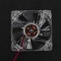 LED Computer PC Case Cooler Fan, DC 12V 4Pin Cooling Fan for Computer Case CPU Heatsink Cooler