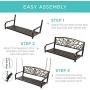 Best Choice Products 2-Person Metal Outdoor Porch Swing, Hanging Steel Patio Bench for Garden Deck w/Floral Accent, 485lb Weight Capacity - Bronze