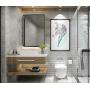 ANDY STAR Wall Mirror for Bathroom, 24x36 Inch Black Bathroom Mirror, Stainless Steel Metal Frame with Rounded Corner, Rectangle Glass Panel Wall Mounted Mirror Decorative for Bathroom