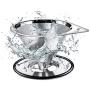 Pour Over Coffee Dripper Stainless Steel LHS Slow Drip Coffee Filter Metal Cone Paperless Reusable Single Cup Coffee Maker 1-2 Cup With Non-slip Cup Stand and Cleaning Brush