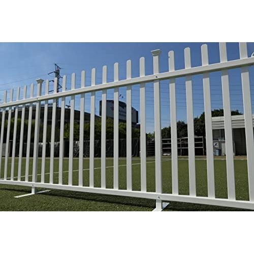 Zippity Outdoor Products ZP19026 Lightweight Portable Vinyl Picket Fence Kit w/Metal Base(42'' H x 92'' W), White