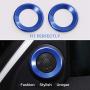 for Honda Civic 10th Gen Audio Speaker Cover Engine Start Stop Buttom Emblem, AC Switch Temperature Climate Knob Ring,Interior Accessories(Blue)