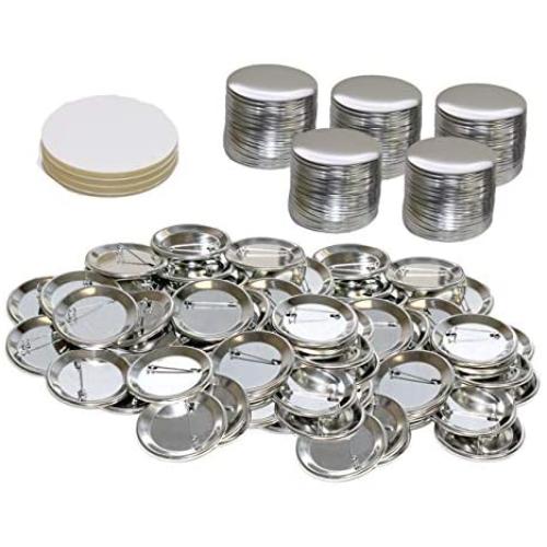 1.75 inch Round BackPin Buttons (250 Pack) Sets for Badge Making 1 3/4'' (44 mm)