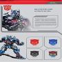 Transformers car one-Button Start Button Protective Cover Interior Modification Ignition Device Switch Metal Decorative Stickers (Autobot-Yellow)