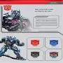 Transformers car one-Button Start Button Protective Cover Interior Modification Ignition Device Switch Metal Decorative Stickers (Autobot-Yellow)