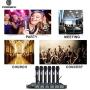 PRORECK MX66 6-Channel UHF Wireless Microphone System with 6 Hand-held Microphones Karaoke Machine for Party/Wedding/Church/Conference/Speech