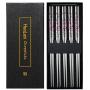 HuaLan Metal Alloy Chopsticks Stainless Steel Lightweight Chopsticks 5 Pairs Gift Set