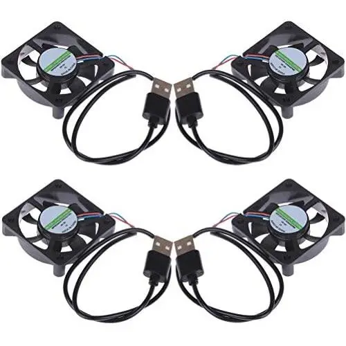 IYSHOUGONG 4 Pack DC 5V USB Connector Cooling Fan 50x50x10mm PC Computer Cooling Cooler Fan Heatsink Fan IYSHOUGONG 4 Pack DC 5V USB Connector Cooling Fan 50x50x10mm PC Computer Cooling Cooler Fan Heatsink Fan