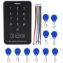 Sonew RFID Touch Metal Access Control Password Access Keypad Machine Controller with 10pcs ID Keyfobs