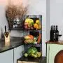 X-cosrack Metal Wire Basket Wall Mount, 3 Tier Wall Storage Basket Organizer with Hanging Hooks Chalkboards, Rustic Kitchen Fruit Produce Bin Rack Bathroom Tower Baskets (Black) X-cosrack Metal Wire Basket Wall Mount, 3 Tier Wall Storage Basket Organizer with Hanging Hooks Chalkboards, Rustic Kitchen Fruit Produce Bin Rack Bathroom Tower Baskets (Black)