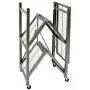 Origami 3 Shelf Foldable Storage Unit on 3'' Caster Wheels, Unfolds in 5 Seconds, Holds up to 750 Pounds, Metal Organizer Wire Rack, 29'' x 13'' x 36'', Heavy-Duty - Pewter