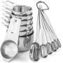 Stainless Steel Measuring Cups and Spoons Set by Finely Polished- 13 Piece Professional Quality Metal Measuring Cups and Metal Measuring Spoons - Measuring Cups Stainless Steel - Measuring Cup Set