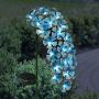 Exhart Hanging Turquoise Hydrangea Yard Stake w/Solar Garden Flower Lights, 24 LED Flower Lights Metal Stake, Outdoor Decor for Garden, Patio & Front Porch, 11'' L x 5'' W x 28'' H
