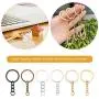 Gukasxi 240 Pieces Split Key Ring with Chain Set, 60Pcs Metal Flat Keychain Rings 1 Inch with Open Jump Rings and 180pcs Screw Eye Pins Bulk, 6 Colors, for Resin Jewelry Making DIY Crafts Gukasxi 240 Pieces Split Key Ring with Chain Set, 60Pcs Metal Flat Keychain Rings 1 Inch with Open Jump Rings and 180pcs Screw Eye Pins Bulk, 6 Colors, for Resin Jewelry Making DIY Crafts