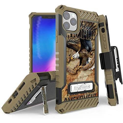 BEYOND CELL Tri-Shield Phone Case Compatible with iPhone 11 Pro Max 6.5” only, Military Grade Drop Tested, Shockproof High Impact Rugged Case Cover with Metal Kickstand & Belt Clip Holster