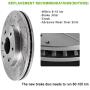 SCITOO Brakes Rotors 2pcs Front Drilled Slotted Discs Brake Rotors Brakes Kit fit 16 for Toyota Land Cruiser,08 2009 2010 2011 2012 2013 2014 2015 2016 for Toyota Sequoia,2007-2017 for Toyota Tundra