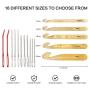 Crochet Hook Set, NuLink 36-Pieces Ergonomic Soft Handle Crochet Yarn Large Eye Blunt Knitting Needles Kit with Case Holders for Beginners Experienced