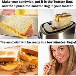 Grilled Cheese Toaster Bags Set of 3 - Non-stick Reusable Grill Cheese Tosta Bag - Toasted Sandwich Bags - Microwave Oven Toast Pouch - Toasta Maker - Toasting Toasters Sleeves by AZ-GRILL & kitchen