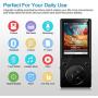 DeeFec 16GB Bluetooth4.1 MP3 Music Player Built-in Speaker with 2.4inch HD Screen, FM Radio, Voice Recorder Functions Metal Body, Support SD Card up to 128GB - Black
