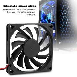 Pomya CPU Cooler 2pcs 8cm 12V CPU Cooling Fan CPU Fans Heat Sink Silent Mute Cooler for Computer PC