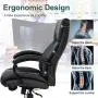 Big and Tall Office Chair 500lb Wide Seat Desk Chair with Lumbar Support Armrest Swivel Rolling High Back PU Leather Computer Chair Massage Adjustable Ergonomic Task Chair for Adults Women(Black) Big and Tall Office Chair 500lb Wide Seat Desk Chair with Lumbar Support Armrest Swivel Rolling High Back PU Leather Computer Chair Massage Adjustable Ergonomic Task Chair for Adults Women(Black)