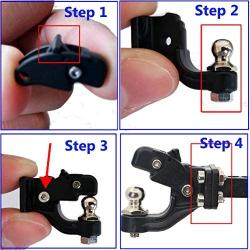 ShareGoo Metal Hitch Trailer Hook Simulation Climbing Tow Shackles for Traxxas TRX-4 90046 90047 SCX10 1:10 RC Crawler Car