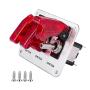 JIANFA Toggle Switch,Dc 12v Metal wire drawing face plate Car Toggle Switch with LED Indicator For For Racing Sport Competitive Car (RED)