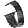 SPINYE Bands Compatible with iWatch 38mm 40mm 42mm 44mm, Solid Stainless Steel Metal Strap Replacement for Apple iWatch Series 6/5 / 4/3 Women Men (Black, 38mm/40mm)
