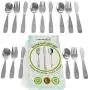 15 Piece Stainless Steel Kids Silverware Set - Child and Toddler Safe Flatware - Kids Utensil Set - Metal Kids Cutlery Set Includes 5 Small Kids Spoons, 5 Forks & 5 Knives 15 Piece Stainless Steel Kids Silverware Set - Child and Toddler Safe Flatware - Kids Utensil Set - Metal Kids Cutlery Set Includes 5 Small Kids Spoons, 5 Forks & 5 Knives