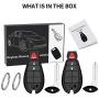YITAMOTOR 2 Uncut Key Fob Replacement for M3N5WY783X IYZ-C01C Keyless Entry Remote 3 Button Compatible for Charger Challenger