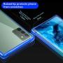 ANSIWEE Galaxy Note 20 6.7 Inch Case, Metal Ring Kickstand Work with Magnetic Car Mount Cover Reinforced Drop Protector Bumper Clear Hard Back Teal Cases Designed for Samsung Note 20（Blue Green）