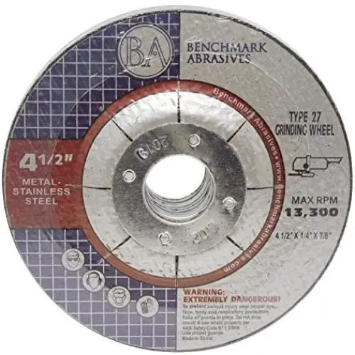 BENCHMARK 4-1/2'' x 1/4'' x 7/8'' Metal Grinding Wheels - 15 Pack BENCHMARK 4-1/2'' x 1/4'' x 7/8'' Metal Grinding Wheels - 15 Pack
