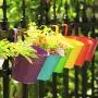 Hanging Flower Pots (10pcs), Balcony Garden Plant Planter Metal Iron Mini Flower Seedlings Brigade Fence Bucket Pots Hanger Planter for Home Decor Hanging Flower Pots (10pcs), Balcony Garden Plant Planter Metal Iron Mini Flower Seedlings Brigade Fence Bucket Pots Hanger Planter for Home Decor