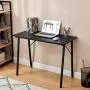 Simple Computer Desk Modern Wood Study Writing Table Small Industrial Home Office Work Desk with Metal Legs, 39.4 x 18.9 x 29.1 inch Kids Desk, Black Simple Computer Desk Modern Wood Study Writing Table Small Industrial Home Office Work Desk with Metal Legs, 39.4 x 18.9 x 29.1 inch Kids Desk, Black