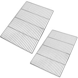 LANEJOY Barbecue Wire Mesh, Stainless Steel BBQ Grill Mat, Multifunction Grill Cooking Grid Grate 2 Pack （23.215.7）