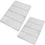 LANEJOY Barbecue Wire Mesh, Stainless Steel BBQ Grill Mat, Multifunction Grill Cooking Grid Grate 2 Pack （23.215.7）