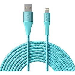 Xcentz iPhone Charger 10ft, MFi Certified Lightning Cable, Braided Nylon High-Speed iPhone Cable with Premium Metal Connector for iPhone 11/X/XS/XR/XS Max/8/7/6/5S/SE, iPad Pro/Mini/Air, Blue