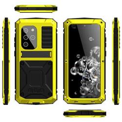 Case Compatible with Samsung S20 Plus(6.7''), (Military Grade Drop Protection) (Dustproof) Heavy Duty Rugged Military Cover with Kickstand Compatible with Samsung Galaxy S20 Plus(2020),Yellow