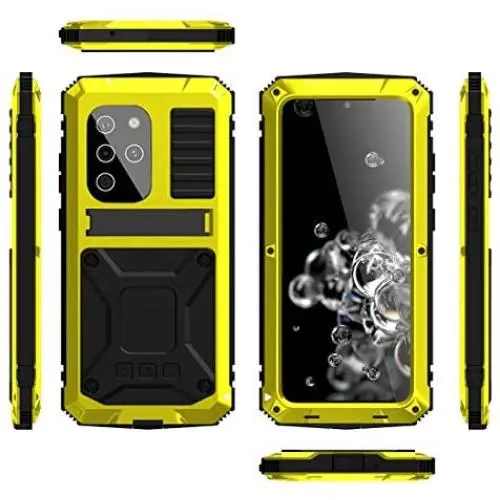 Case Compatible with Samsung S20 Plus(6.7''), (Military Grade Drop Protection) (Dustproof) Heavy Duty Rugged Military Cover with Kickstand Compatible with Samsung Galaxy S20 Plus(2020),Yellow