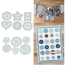 CXV Metal Cutting Dies, Button Shape Metal Cutting Dies Scrapbooking Stencils DIY Album Paper Card Decor for DIY Scrapbook Card Making Supplies