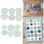 CXV Metal Cutting Dies, Button Shape Metal Cutting Dies Scrapbooking Stencils DIY Album Paper Card Decor for DIY Scrapbook Card Making Supplies CXV Metal Cutting Dies, Button Shape Metal Cutting Dies Scrapbooking Stencils DIY Album Paper Card Decor for DIY Scrapbook Card Making Supplies