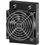 DIYhz Water Cooling Computer Radiator, 8 Pipe Aluminum Heat Exchanger Liquid Cooling Radiator Heat Sink 80mm with Fan for CPU PC Laser Water Cool System DC12V Black