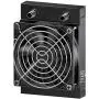 DIYhz Water Cooling Computer Radiator, 8 Pipe Aluminum Heat Exchanger Liquid Cooling Radiator Heat Sink 80mm with Fan for CPU PC Laser Water Cool System DC12V Black