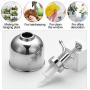 Ovida 10oz/300ml Metal Watering Can, Plant Spray Bottle, Stainless Steel Watering Pot, Outdoor Indoor Gardening Plant Water Can with Top Pump(Silver)