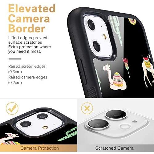LuGeKe Cute Camel Print Phone Case for iPhone 7/iPhone 8/iPhone SE2020,Cartoon Animal Pattern Case Cover,Soft Silicone Case Metal Sheet Anti-Stratch Bumper Protective Phonecase(Camel Cactus)